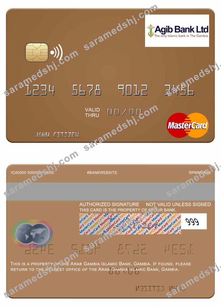 Gambia Arab Gambia Islamic Bank mastercard